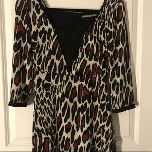 Gaudi cheetah print dress 3/4 sleeve